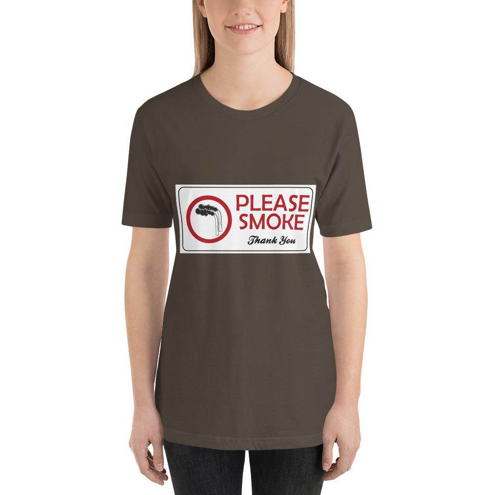 Please Smoke - Short-Sleeve Unisex T-Shirt - EdgyHaute