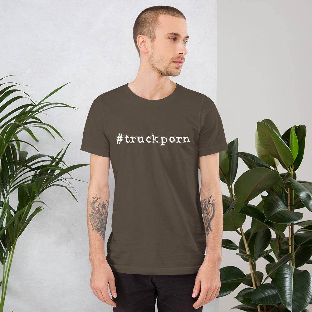 #truckporn (white) - Short-Sleeve Unisex T-Shirt - EdgyHaute