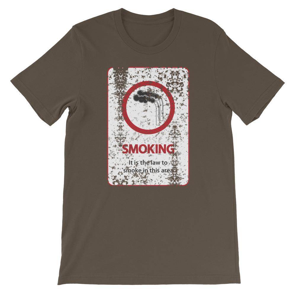 It's The Law To Smoke (distressed) - Short-Sleeve Unisex T-Shirt - EdgyHaute