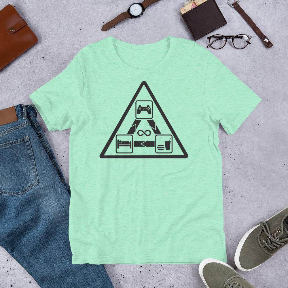 Gamer's Daily Life (black) - Short-Sleeve Unisex T-Shirt - EdgyHaute