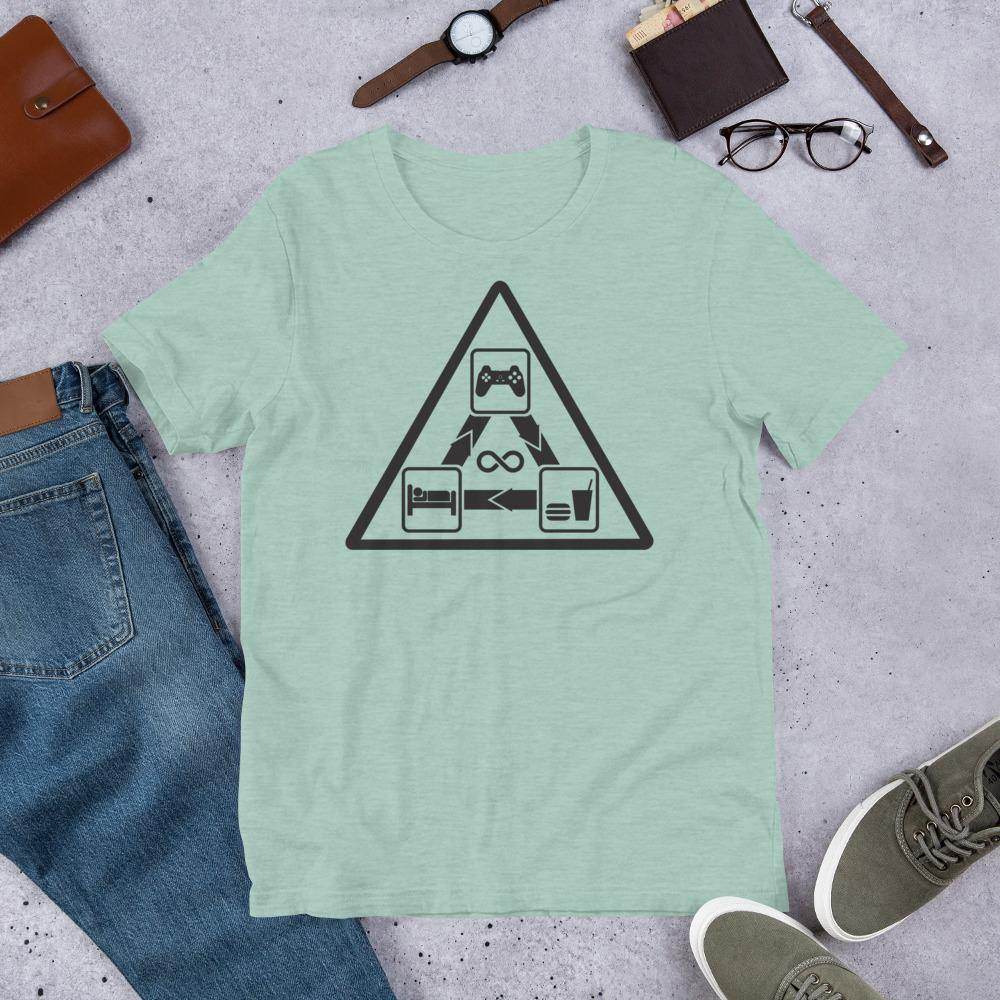 Gamer's Daily Life (black) - Short-Sleeve Unisex T-Shirt - EdgyHaute