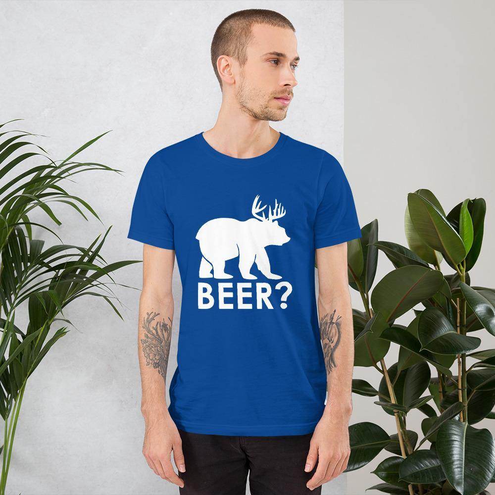 Beer? (white) - Short-Sleeve Unisex T-Shirt - EdgyHaute