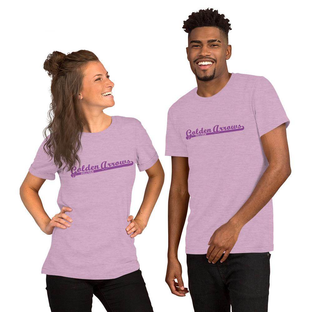 Sullivan HS Golden Arrows - Banner (purple) - Short-Sleeve Unisex T-Shirt - EdgyHaute