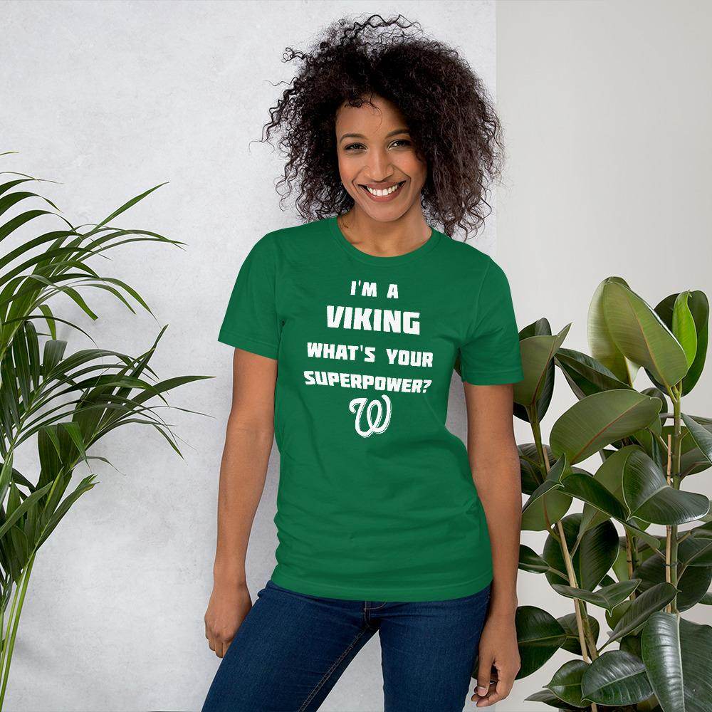 West Vigo HS Vikings - Superpower (white) - Short-Sleeve Unisex T-Shirt - EdgyHaute