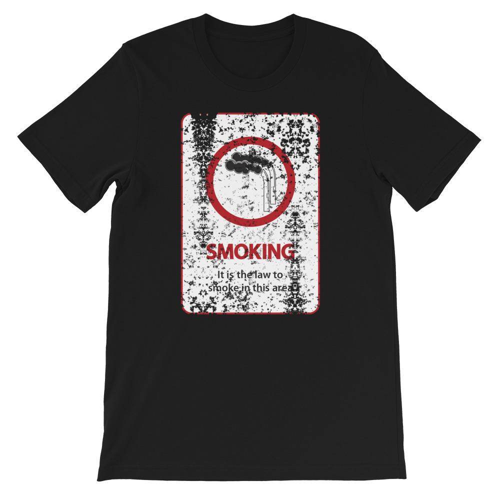 It's The Law To Smoke (distressed) - Short-Sleeve Unisex T-Shirt - EdgyHaute