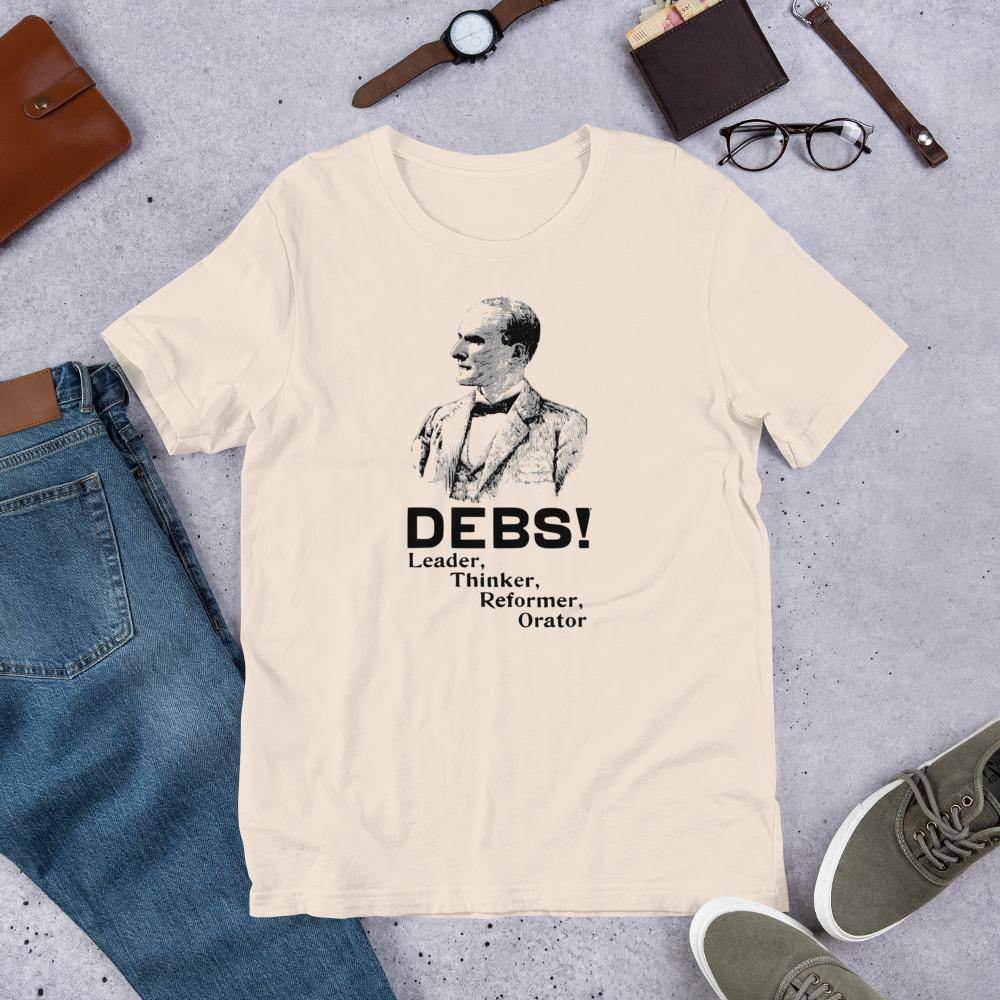 Eugene V. Debs - Design 2 (black/gray) - Short-Sleeve Unisex T-Shirt - EdgyHaute