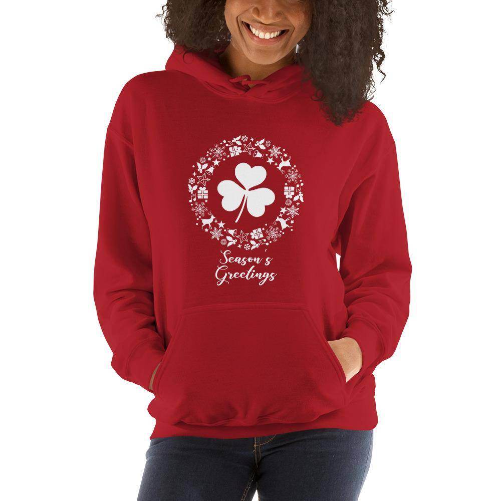 St. Patrick's School Irish - Season's Greetings wreath (white) - Unisex Hoodie - EdgyHaute