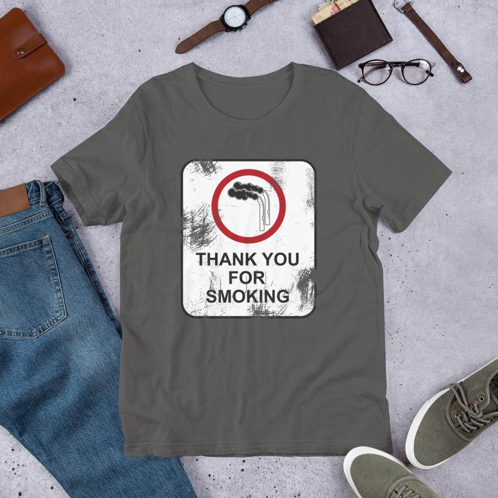 Thank You For Smoking (distressed) - Short-Sleeve Unisex T-Shirt - EdgyHaute