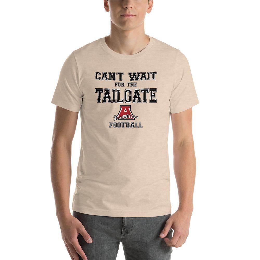 Attica Junior-Senior HS Red Ramblers - Tailgate (black/white) - Short-Sleeve Unisex T-Shirt - EdgyHaute