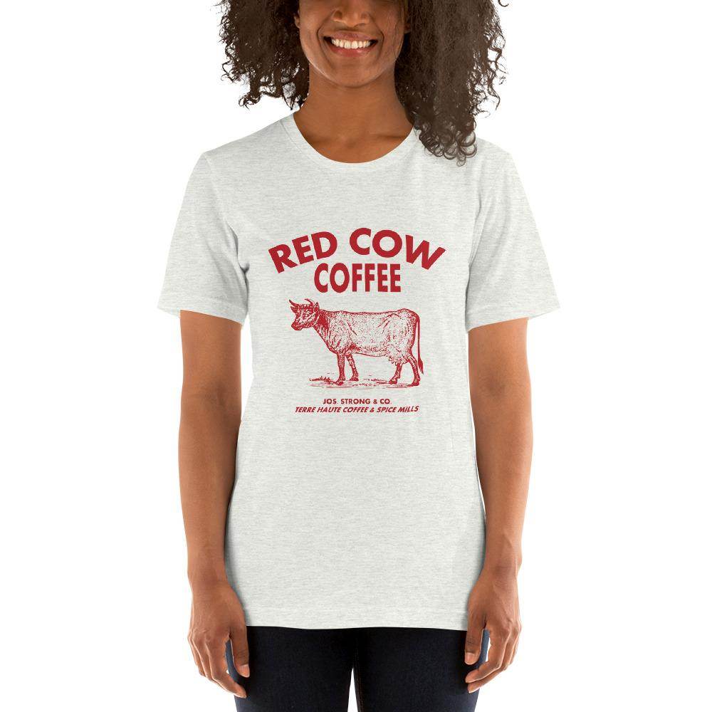 Red Cow Coffee - Terre Haute Indiana - Short-Sleeve Unisex T-Shirt - EdgyHaute