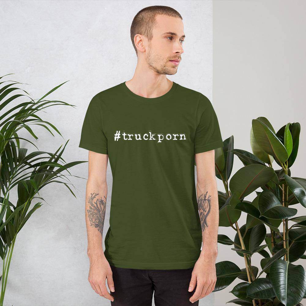 #truckporn (white) - Short-Sleeve Unisex T-Shirt - EdgyHaute