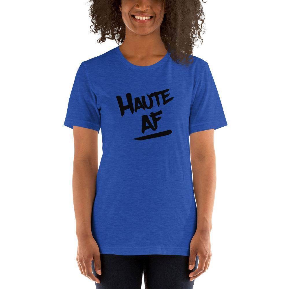 Haute AF (black) - Terre Haute Indiana - Short-Sleeve Unisex T-Shirt - EdgyHaute