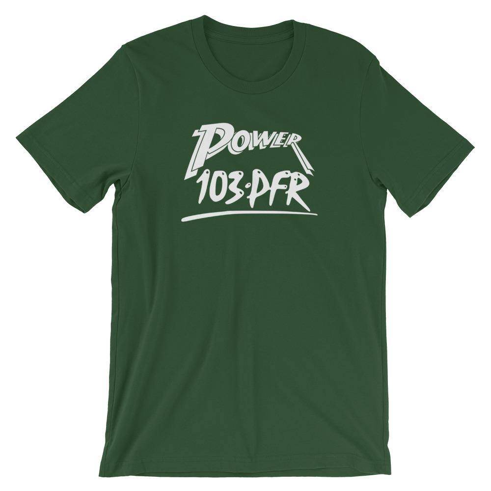 WPFR 103 - Power 103 (white) - Terre Haute Indiana - Short-Sleeve Unisex T-Shirt - EdgyHaute