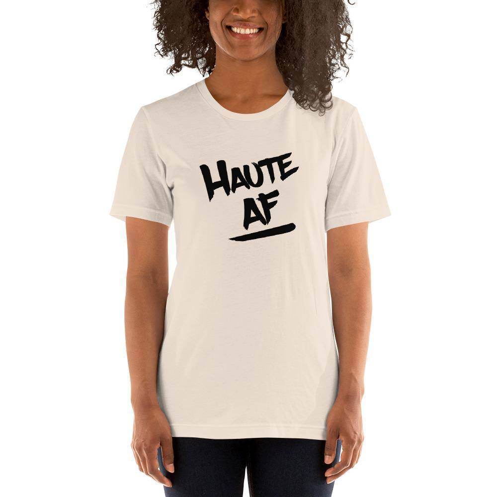 Haute AF (black) - Terre Haute Indiana - Short-Sleeve Unisex T-Shirt - EdgyHaute