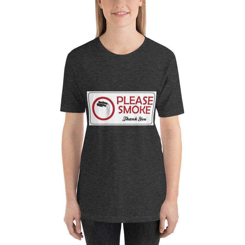 Please Smoke - Short-Sleeve Unisex T-Shirt - EdgyHaute