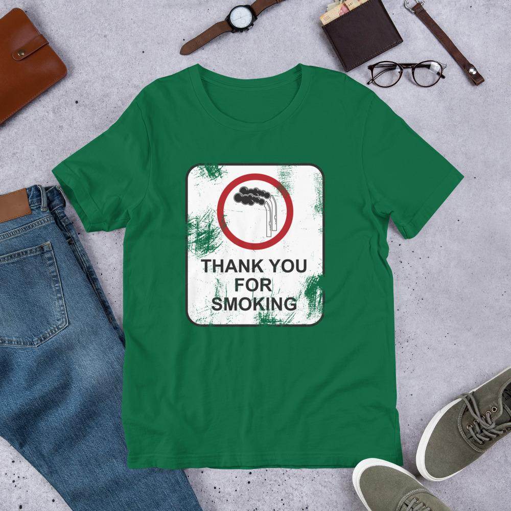 Thank You For Smoking (distressed) - Short-Sleeve Unisex T-Shirt - EdgyHaute
