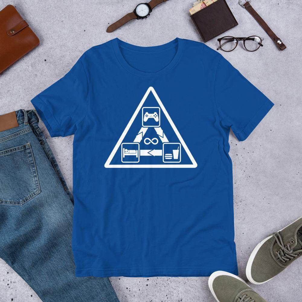 Gamer's Daily Life (white) - Short-Sleeve Unisex T-Shirt - EdgyHaute