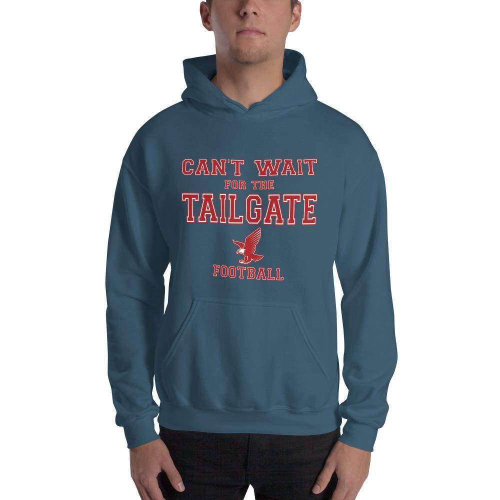 South Putnam MS/HS Eagles - Tailgate (red/white) - Hooded Sweatshirt - EdgyHaute