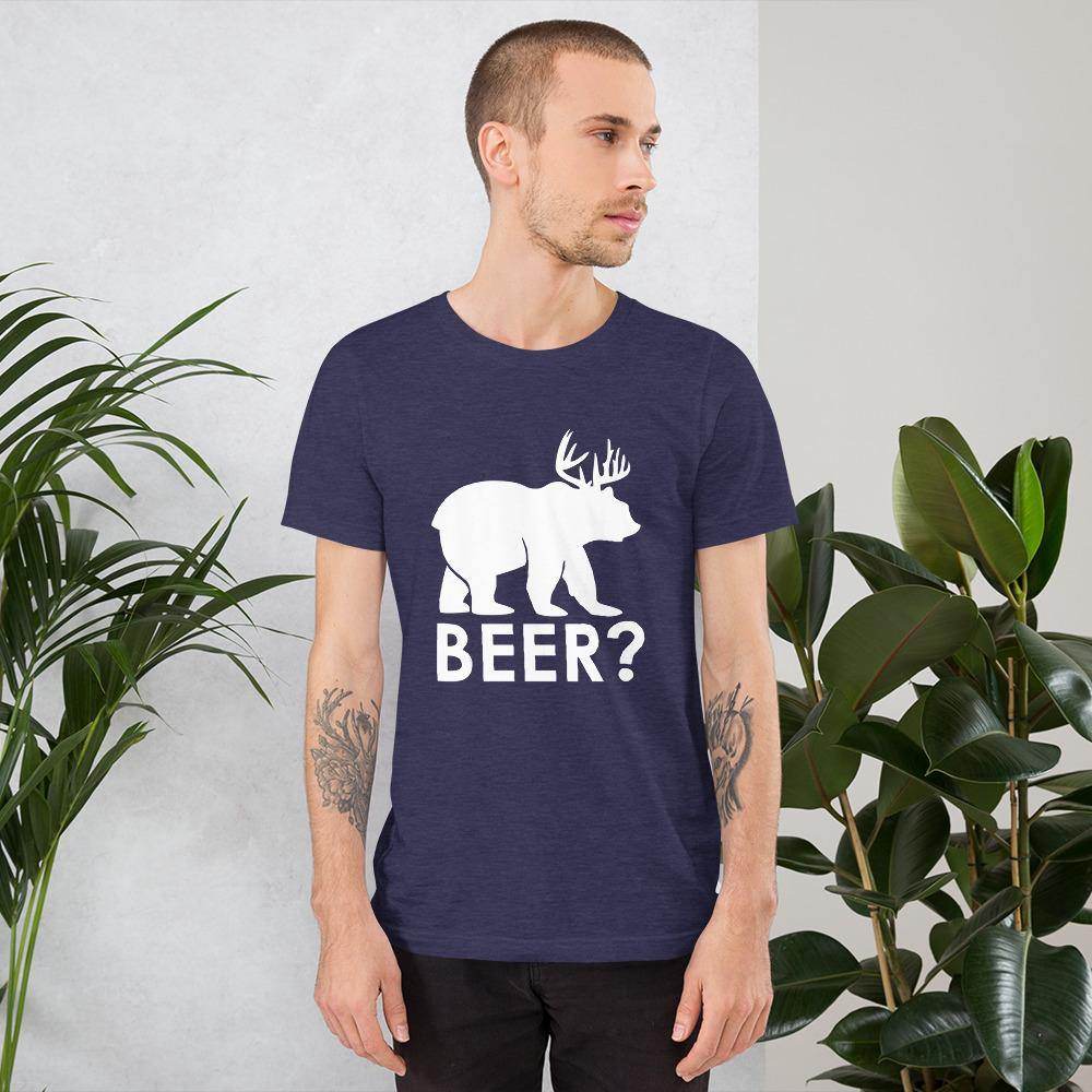 Beer? (white) - Short-Sleeve Unisex T-Shirt - EdgyHaute