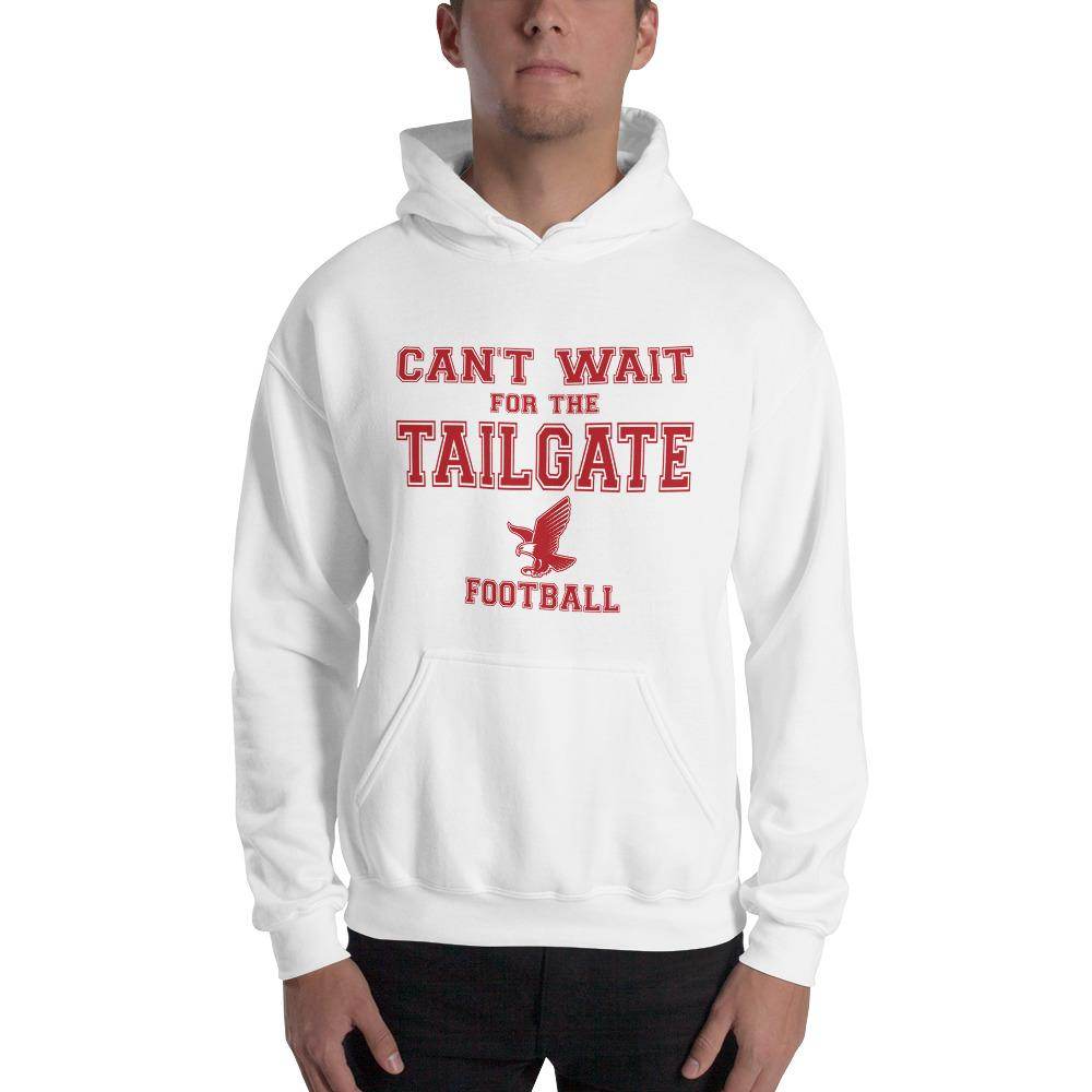 South Putnam MS/HS Eagles - Tailgate (red/white) - Hooded Sweatshirt - EdgyHaute