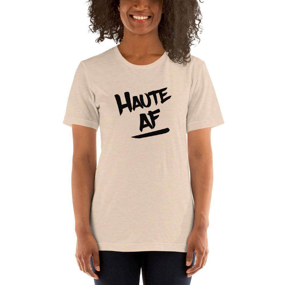 Haute AF (black) - Terre Haute Indiana - Short-Sleeve Unisex T-Shirt - EdgyHaute