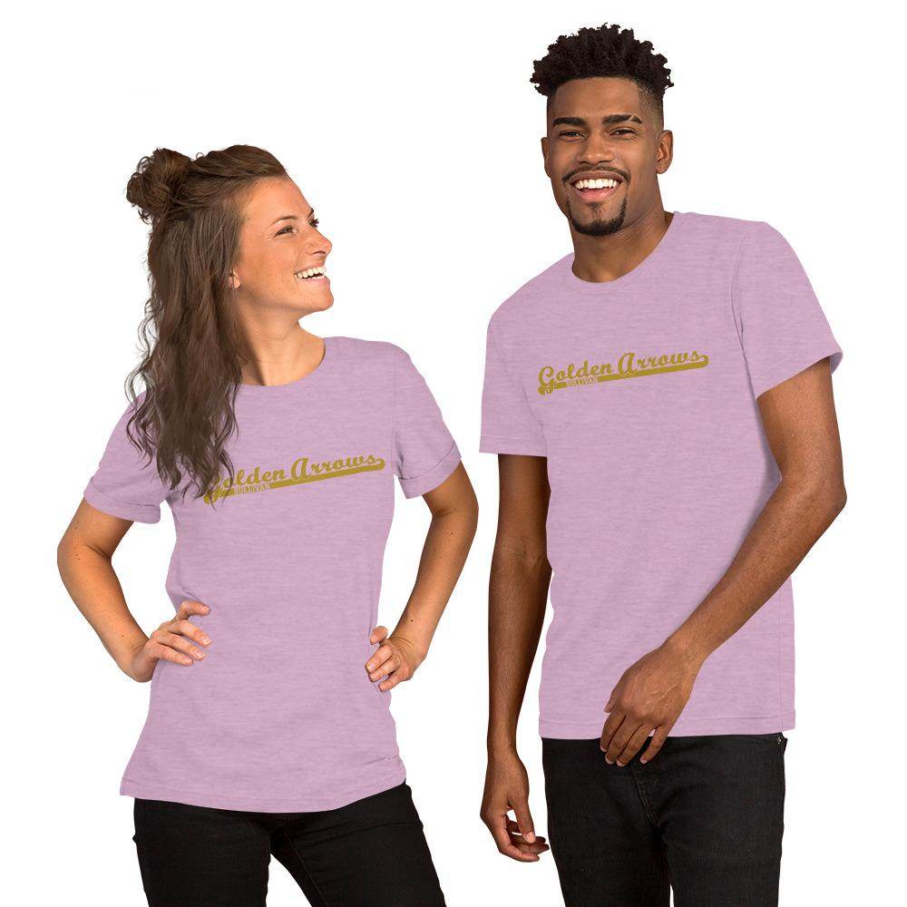 Sullivan HS Golden Arrows - Banner (gold) - Short-Sleeve Unisex T-Shirt - EdgyHaute
