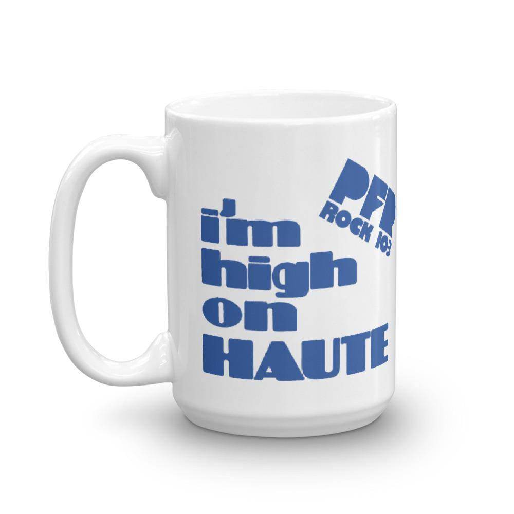 WPFR 103 - High on Haute (blue) - Terre Haute Indiana - Coffee Mug - EdgyHaute