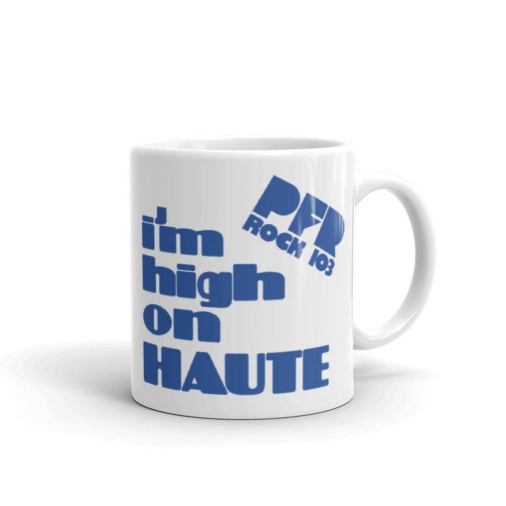 WPFR 103 - High on Haute (blue) - Terre Haute Indiana - Coffee Mug - EdgyHaute