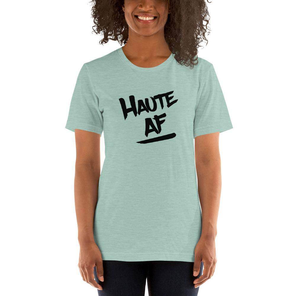 Haute AF (black) - Terre Haute Indiana - Short-Sleeve Unisex T-Shirt - EdgyHaute