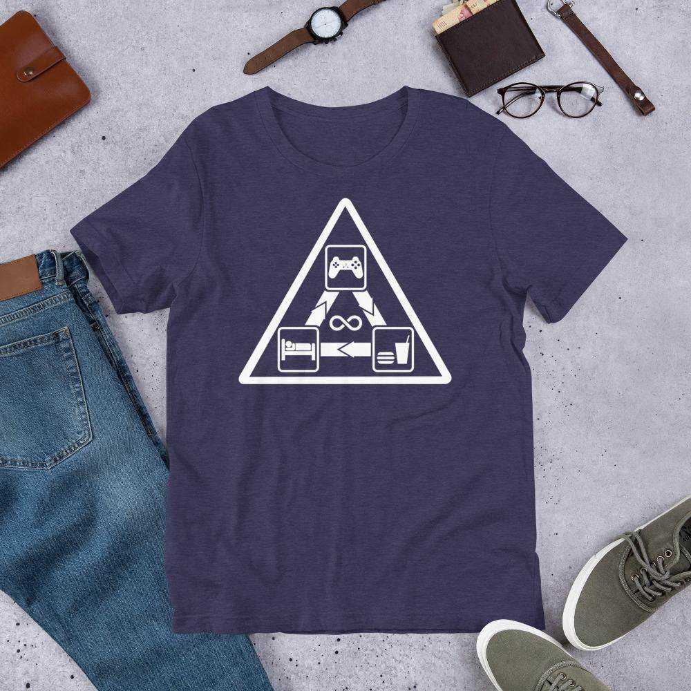 Gamer's Daily Life (white) - Short-Sleeve Unisex T-Shirt - EdgyHaute