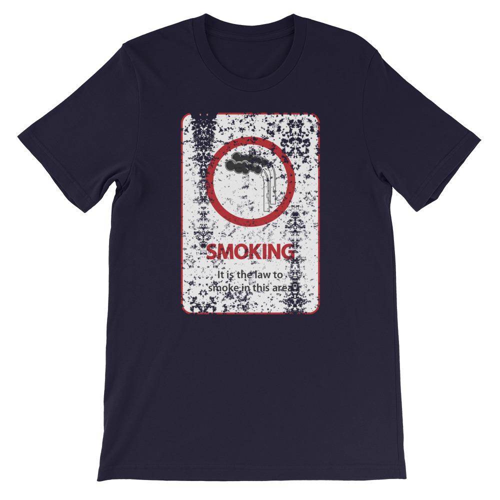It's The Law To Smoke (distressed) - Short-Sleeve Unisex T-Shirt - EdgyHaute