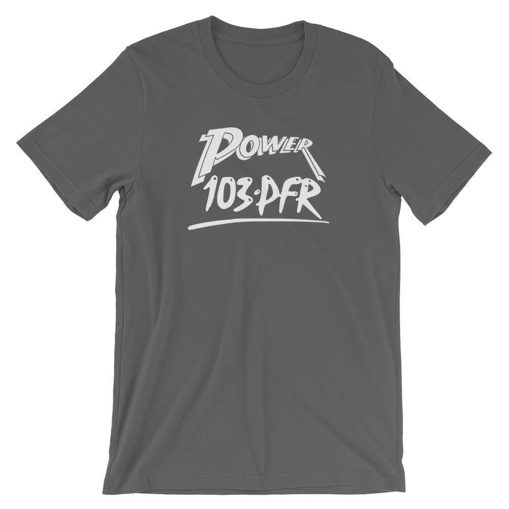 WPFR 103 - Power 103 (white) - Terre Haute Indiana - Short-Sleeve Unisex T-Shirt - EdgyHaute