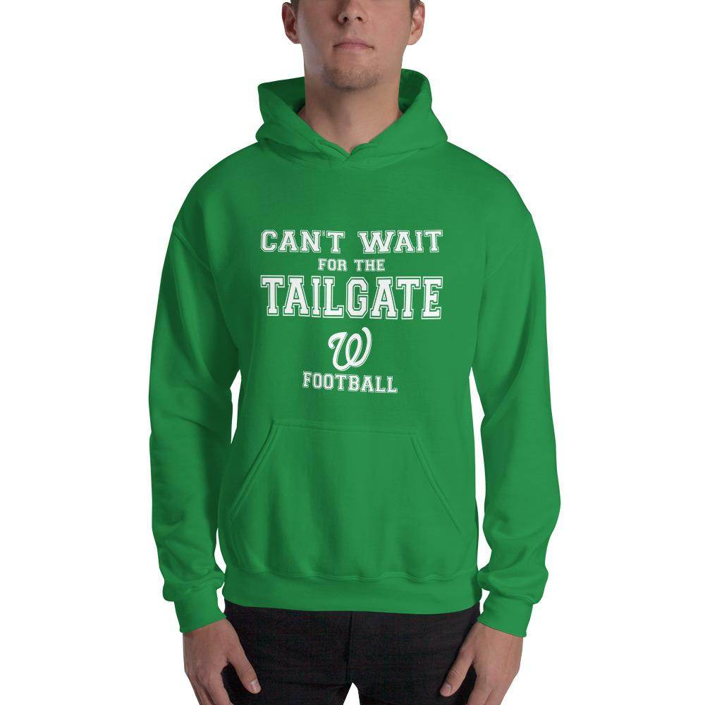 West Vigo HS Vikings - Tailgate (white) - Hooded Sweatshirt - EdgyHaute