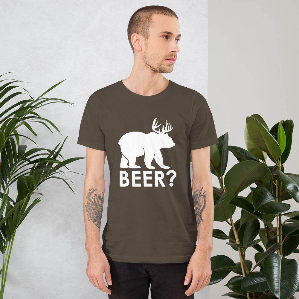 Beer? (white) - Short-Sleeve Unisex T-Shirt - EdgyHaute