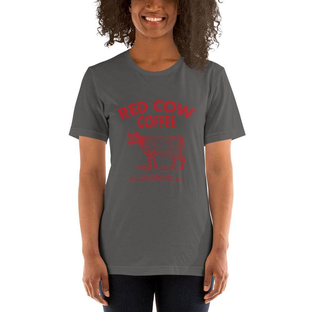 Red Cow Coffee - Terre Haute Indiana - Short-Sleeve Unisex T-Shirt - EdgyHaute