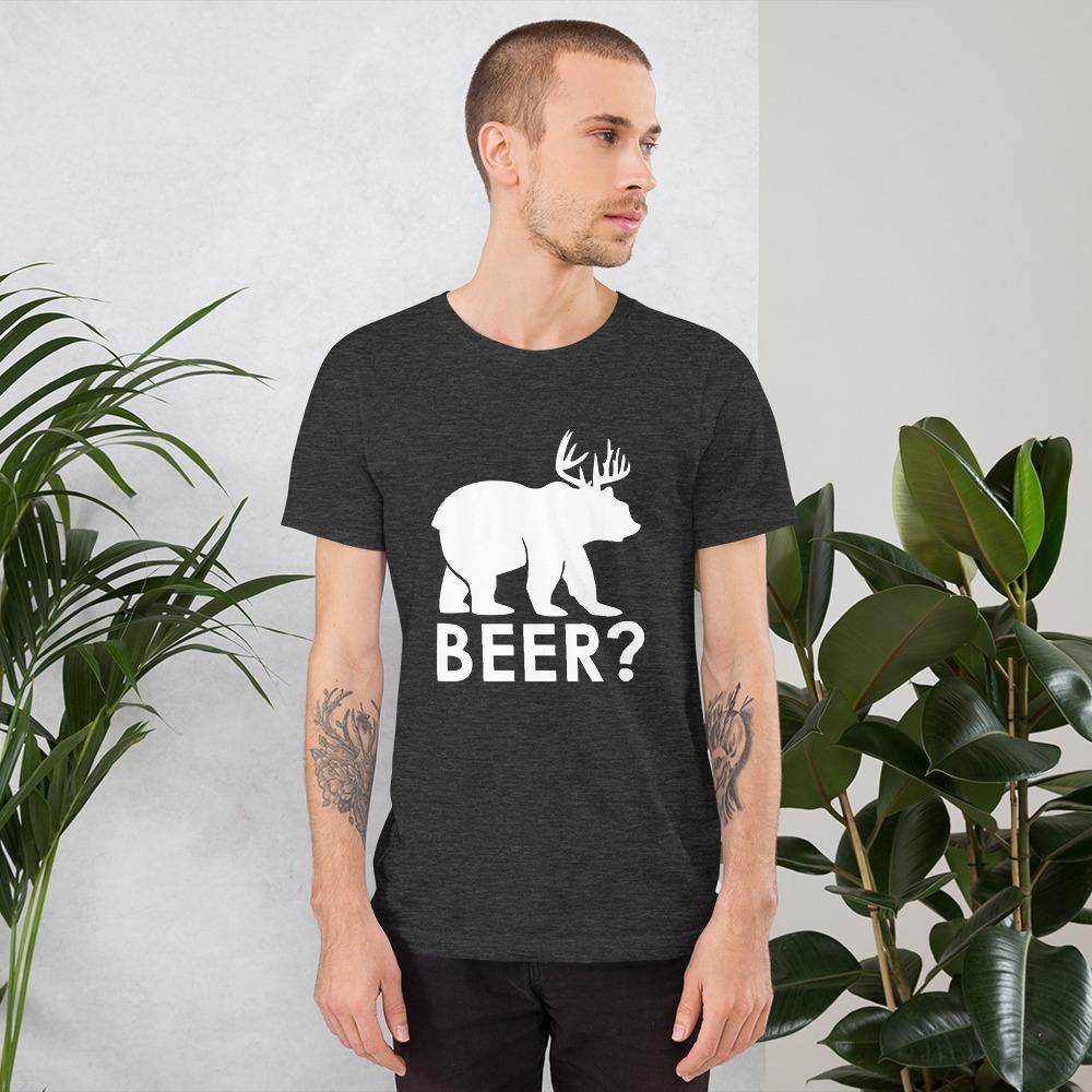 Beer? (white) - Short-Sleeve Unisex T-Shirt - EdgyHaute