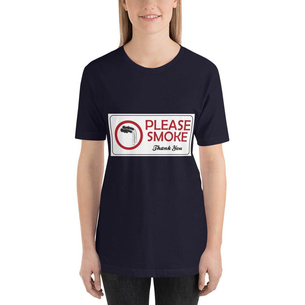 Please Smoke - Short-Sleeve Unisex T-Shirt - EdgyHaute