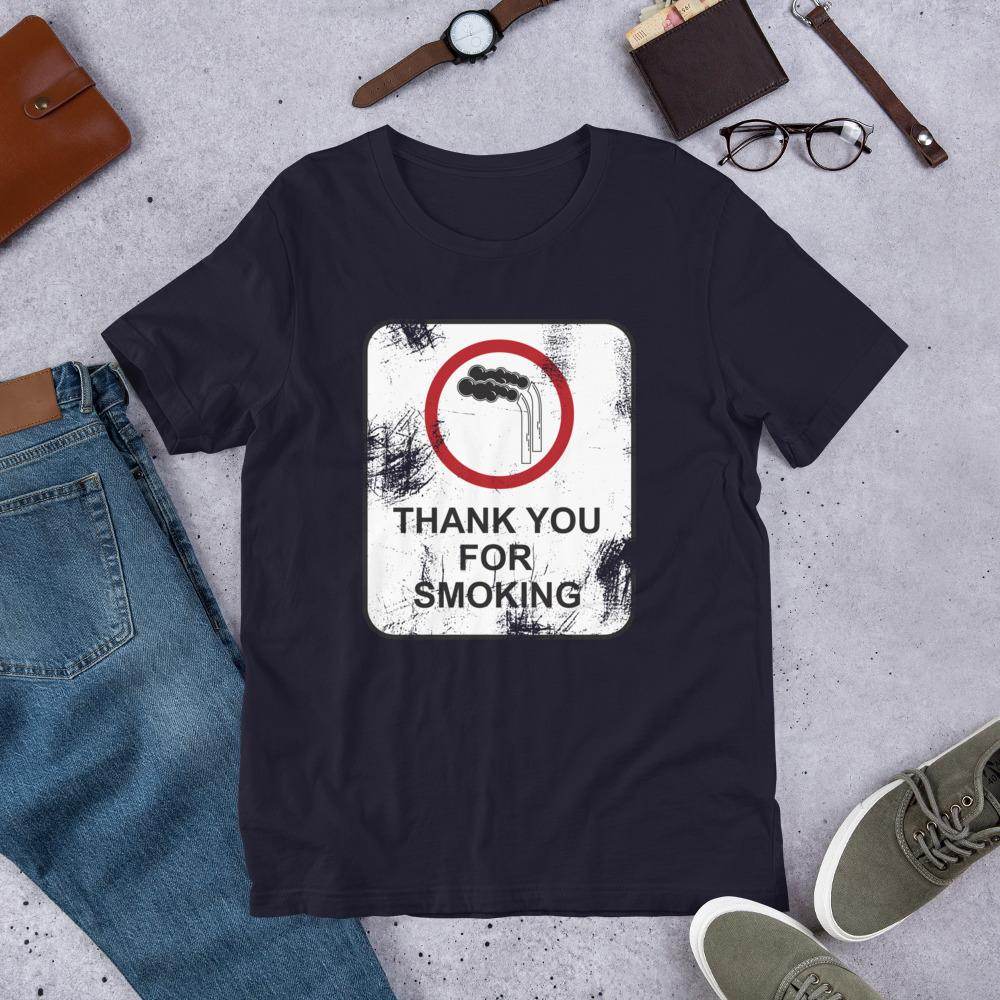 Thank You For Smoking (distressed) - Short-Sleeve Unisex T-Shirt - EdgyHaute