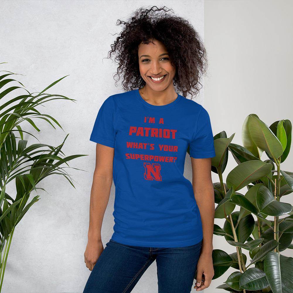 Terre Haute North HS Patriots - Superpower (red) - Short-Sleeve Unisex T-Shirt - EdgyHaute