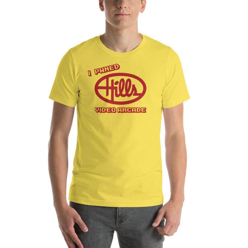 Hills Department Store Video Arcade (red) - Terre Haute Indiana - Short-Sleeve Unisex T-Shirt - EdgyHaute