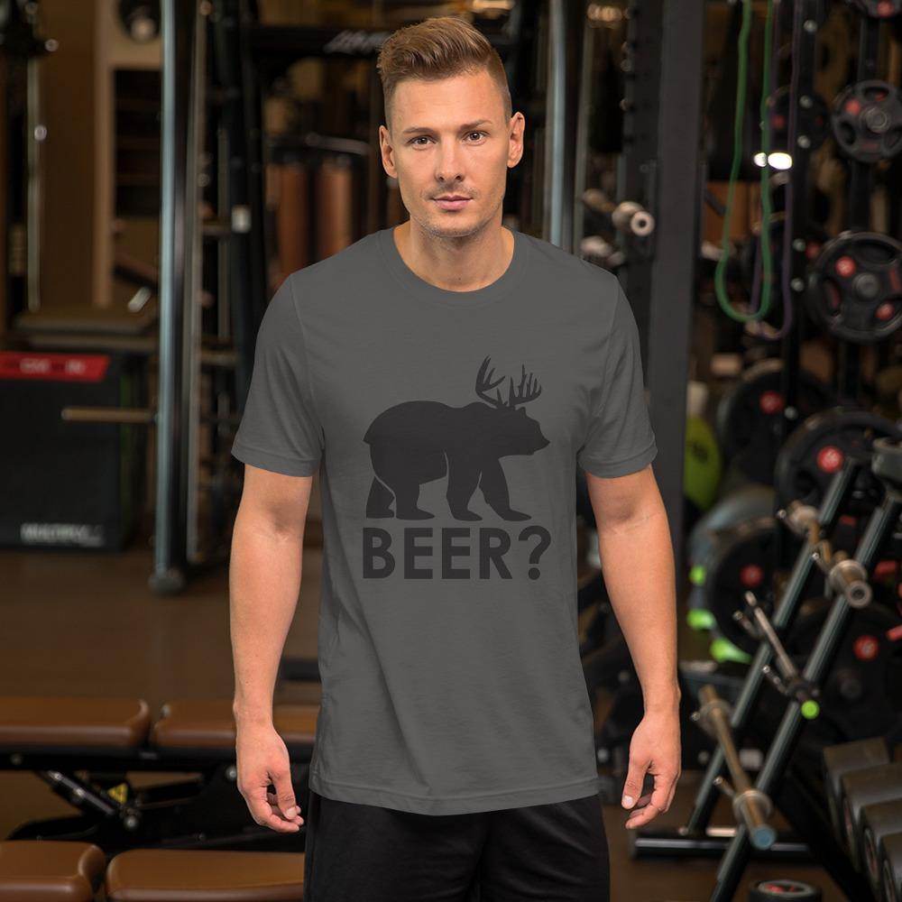 Beer? (black) - Short-Sleeve Unisex T-Shirt - EdgyHaute