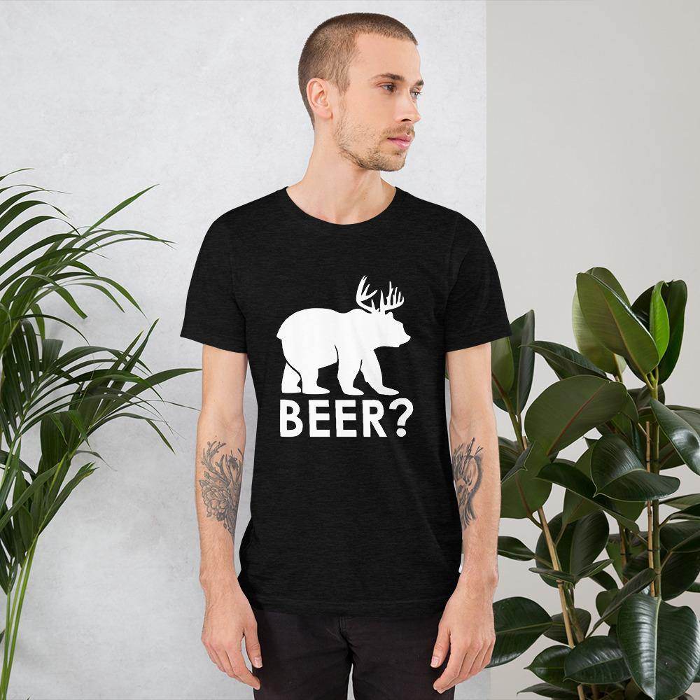 Beer? (white) - Short-Sleeve Unisex T-Shirt - EdgyHaute