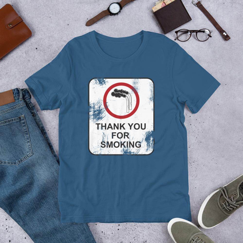 Thank You For Smoking (distressed) - Short-Sleeve Unisex T-Shirt - EdgyHaute