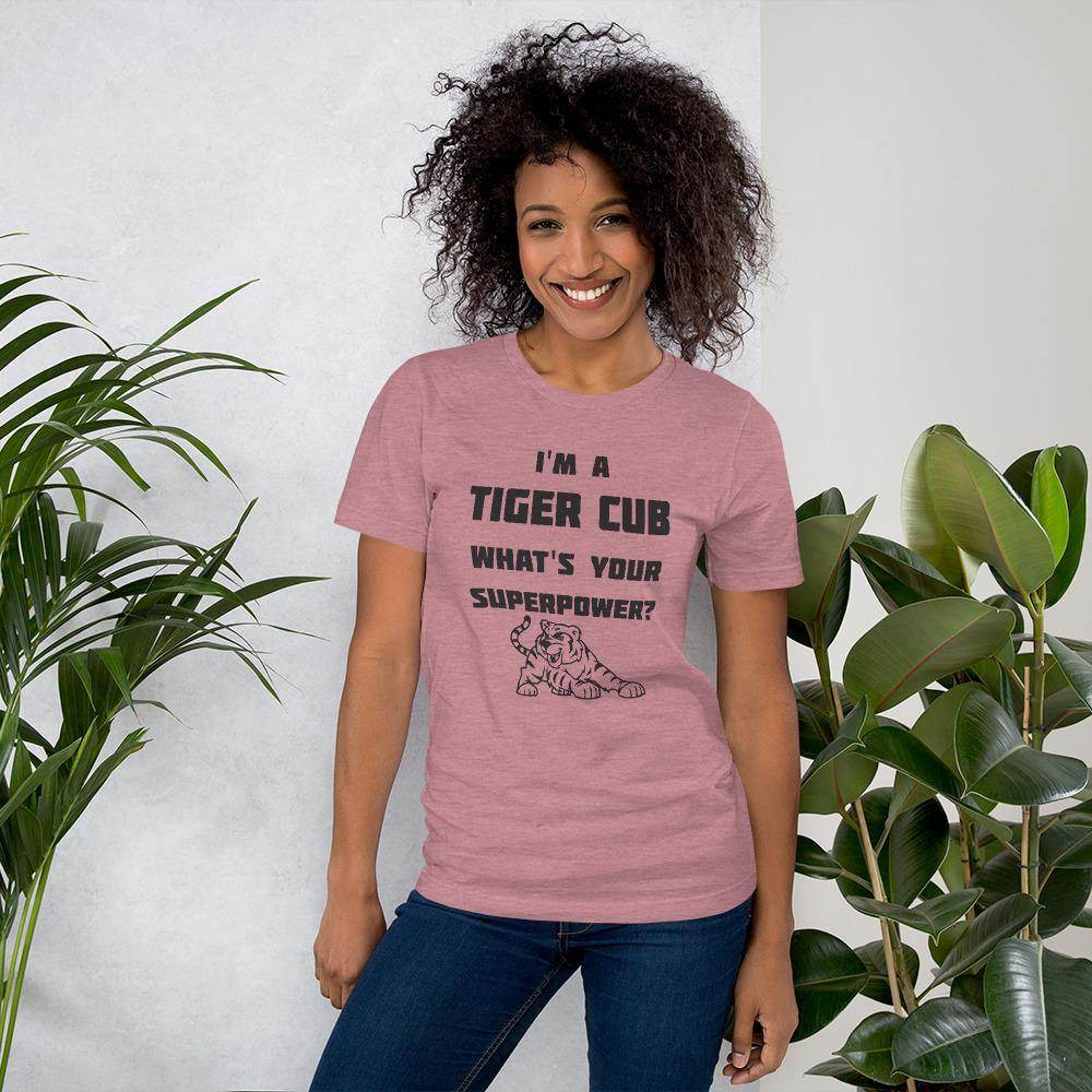 Greencastle HS Tiger Cubs - Superpower (black) - Short-Sleeve Unisex T-Shirt - EdgyHaute