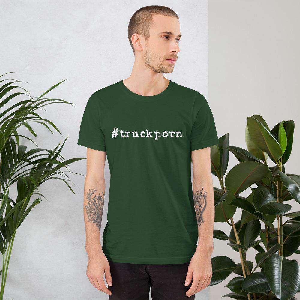 #truckporn (white) - Short-Sleeve Unisex T-Shirt - EdgyHaute