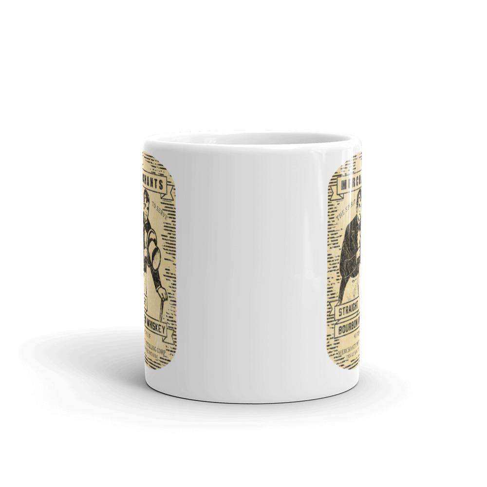 Deluxe Bourbon Whiskey / Merchants Distilling (design 3) - Terre Haute Indiana - Coffee Mug - EdgyHaute
