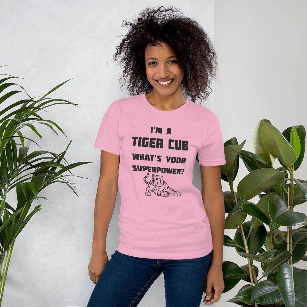 Greencastle HS Tiger Cubs - Superpower (black) - Short-Sleeve Unisex T-Shirt - EdgyHaute