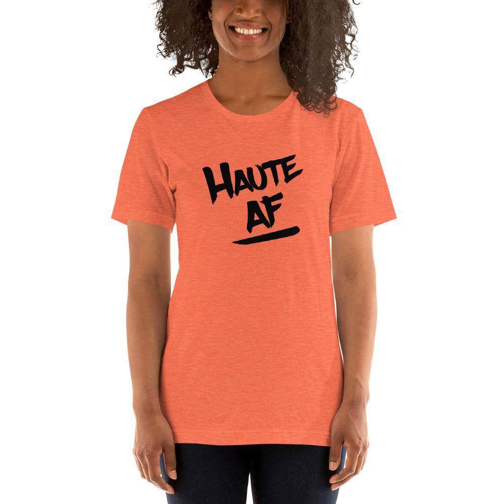Haute AF (black) - Terre Haute Indiana - Short-Sleeve Unisex T-Shirt - EdgyHaute
