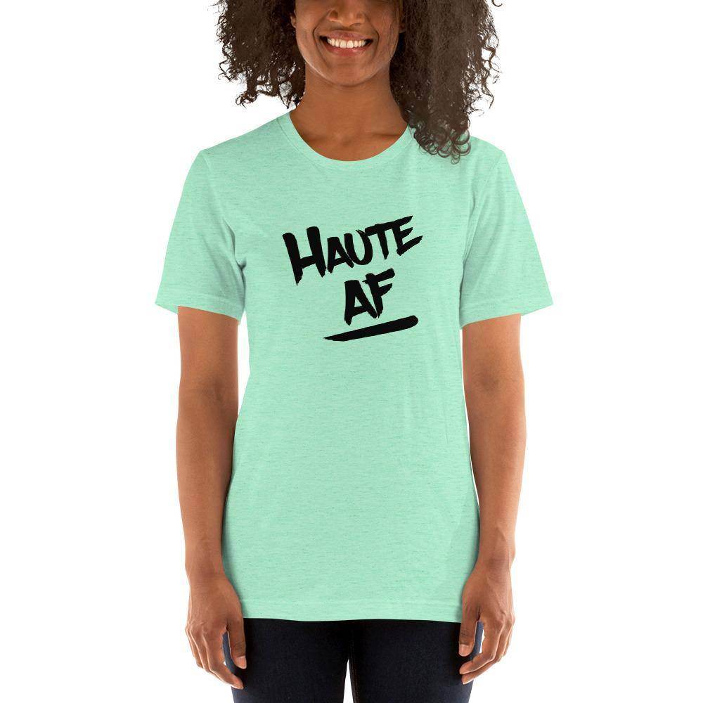 Haute AF (black) - Terre Haute Indiana - Short-Sleeve Unisex T-Shirt - EdgyHaute