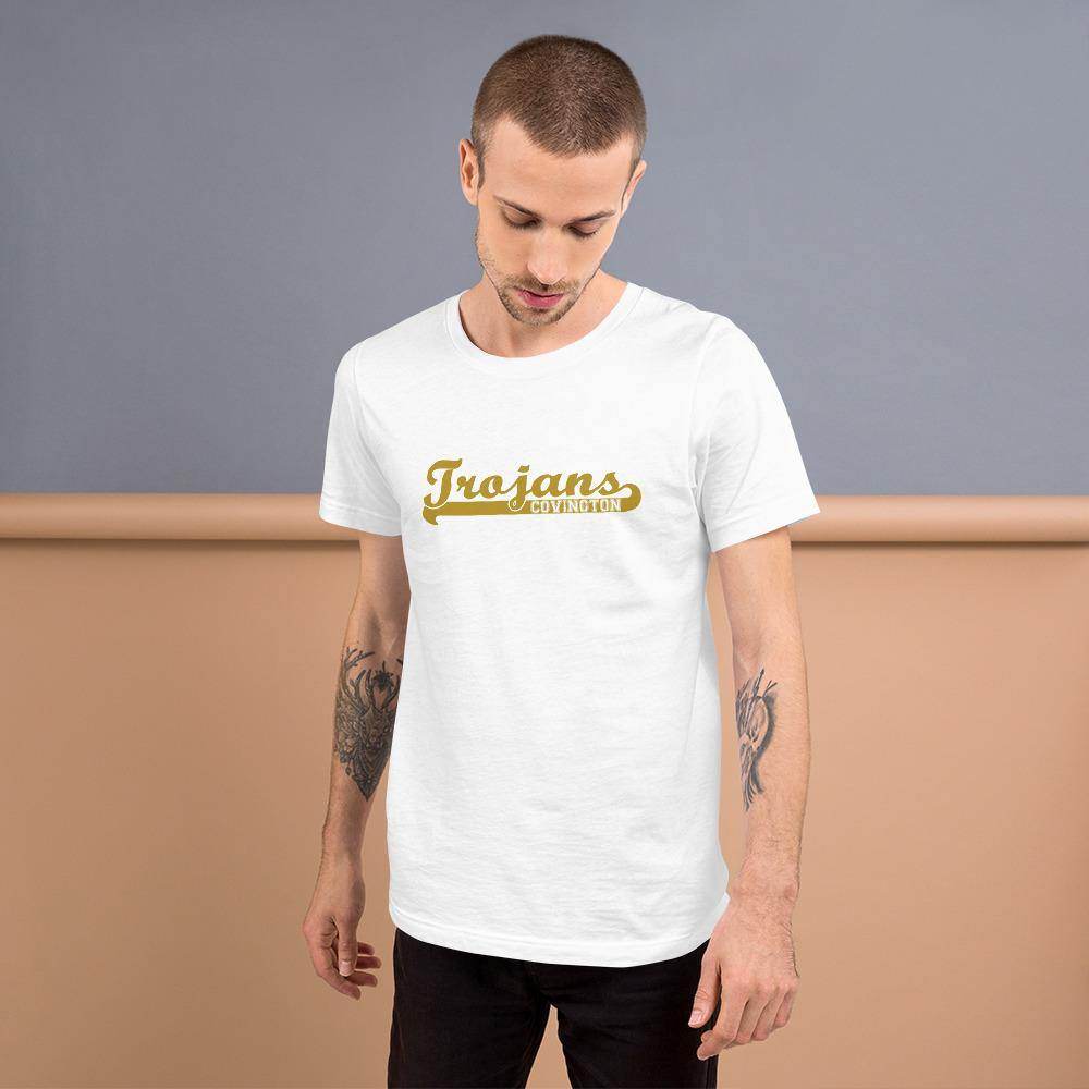 Covington Community HS Trojans - Banner (gold) - Short-Sleeve Unisex T-Shirt - EdgyHaute